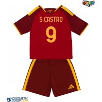 Otroški Nogometni dresi AS Roma Santiago Castro #9 Domači 2026-27 Kratek Rokav (+ Kratke hlače)